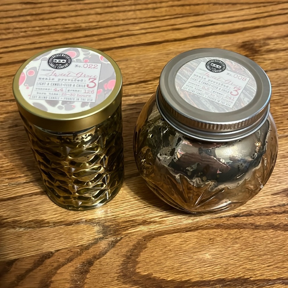Lot of 2 Sweet Grace Bridgewater candle company